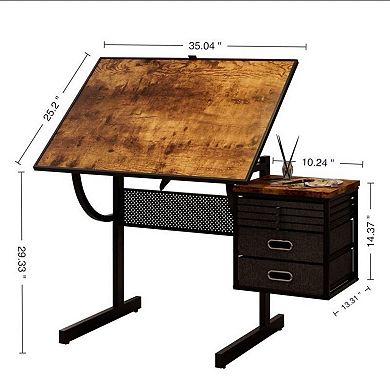 GOODSILO Metal Jigsaw Puzzle Table Board with Storage Trays and Drawers