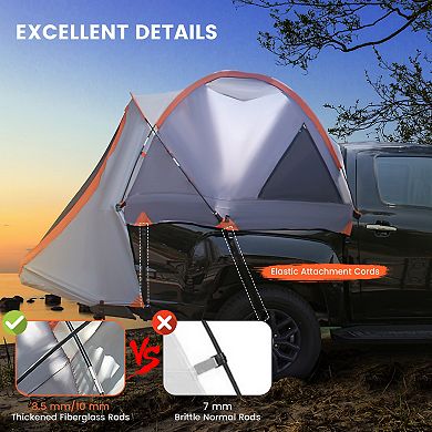 Portable Pickup Truck Tent for 2 Person Camping with Carry Bag
