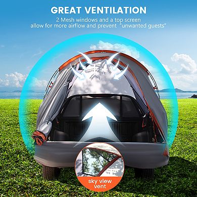 Portable Pickup Truck Tent for 2 Person Camping with Carry Bag