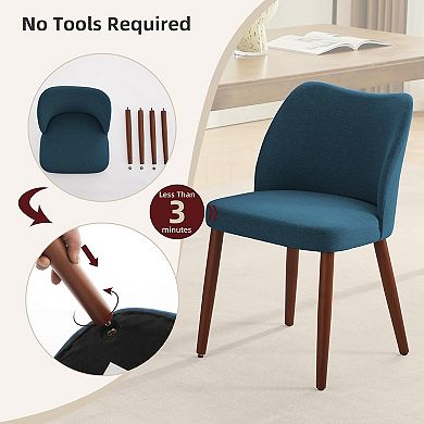 Modern Dining Chairs Set of 2, Upholstered Fabric Dining Chairs,for Dining Room Living Room Kitchen