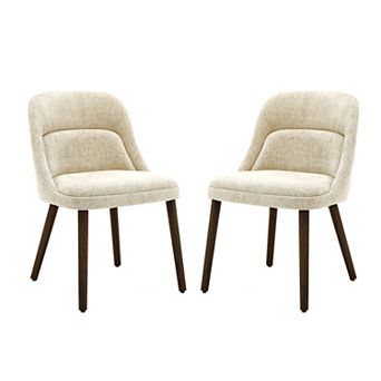 Set of 2 Upholstered Dining Chairs, Modern Mid-Century Accent,Kitchen, Dining Room, Living Room