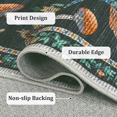 Modern Area Rug Non Slip Foldable Vacuum Clean Ultra Thin Stain Resistant Carpet for Dining Room