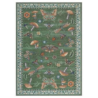 Modern Area Rug Non Slip Foldable Vacuum Clean Ultra Thin Stain Resistant Carpet for Dining Room