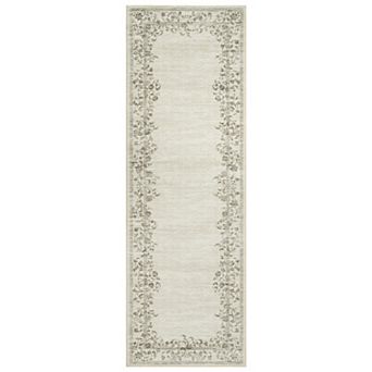Modern Floral Area Rug Machine Washable Non Shedding Stain Resistant Carpet for Dining Room Bedroom
