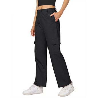 Women's High Waist Lightweight Casual Streetwear Baggy Wide Leg Pants with Pockets