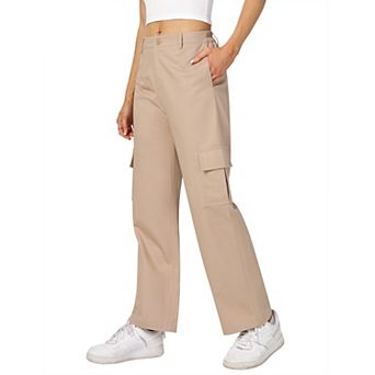 Women's High Waist Lightweight Casual Streetwear Baggy Wide Leg Pants with Pockets