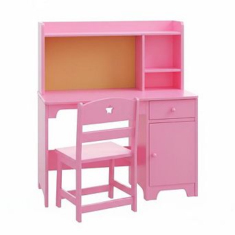 Kids Desk and Chair Set with Storage, Children's Study Table for Boys Girls Ages 3-8，1chair