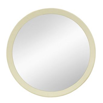 Round Mango Wood Framed Wall Mirror