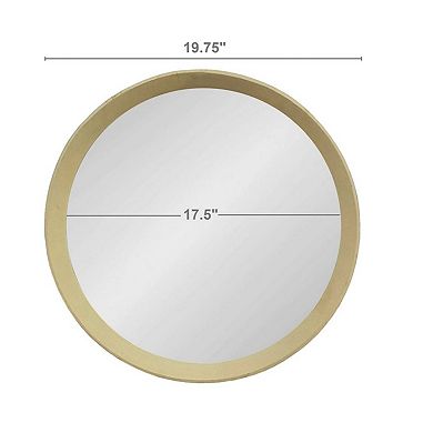 Round Mango Wood Framed Wall Mirror