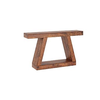 55 in Long Console Table, Farmhouse Wooden Entryway Table Sofa Table Behind The Couch with Storage