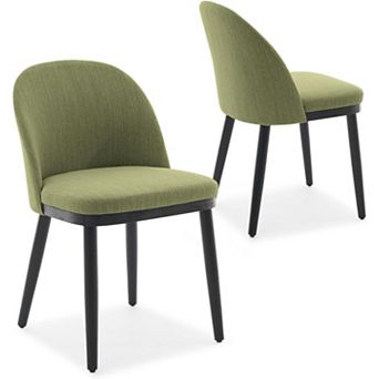 Modern Fabric Upholstered Dining Chairs Set of 2, Comfortable Side Chairs for Dining Room, Kitchen