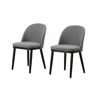 Modern Fabric Upholstered Dining Chairs Set of 2, Comfortable Side Chairs for Dining Room, Kitchen