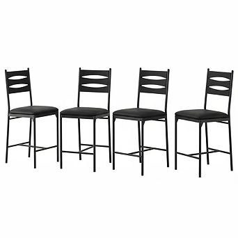 Bar Stools Set of 2/4, Counter Height Bar Chairs with Back and Thick Cushion, Barstools for Kitchen