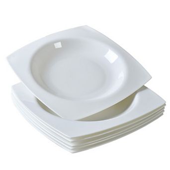 Square Ceramic Salad Plate Set of 6 Microwave Safe