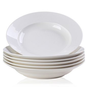Ceramic Dinner Plates Set of 6 Dishwasher Microwave Oven Safe Scratch Resistant