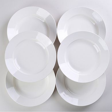 Ceramic Dinner Plates Set of 6 Dishwasher Microwave Oven Safe Scratch Resistant