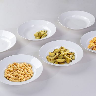 Ceramic Dinner Plates Set of 6 Dishwasher Microwave Oven Safe Scratch Resistant