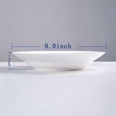 Ceramic Dinner Plates Set of 6 Dishwasher Microwave Oven Safe Scratch Resistant