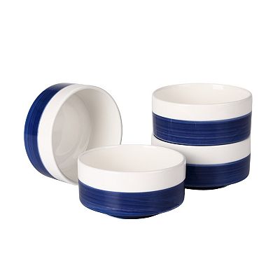 Ceramic Bowls Set of 4 Microwave and Dishwasher Safe for Cereal Soup Salad