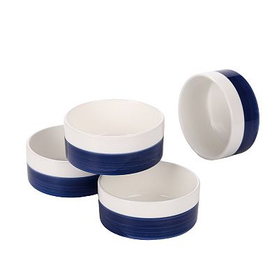 Ceramic Bowls Set of 4 Microwave and Dishwasher Safe for Cereal Soup Salad