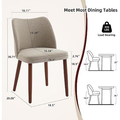 Modern Dining Chairs Set of 2, Upholstered Fabric Dining Chairs,for Dining Room Living Room Kitchen