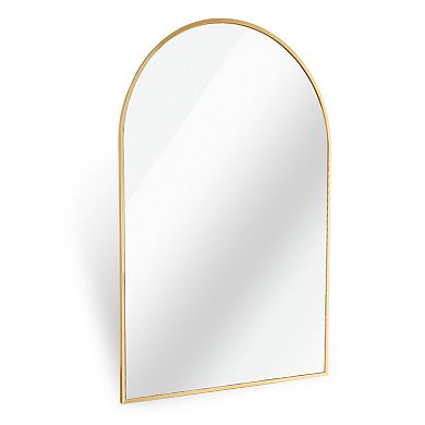 Arched Metal Framed Bathroom Wall Mirror with HD Glass