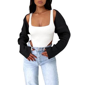 Women's Bolero Shrug Crop Cardigan Sweater Cute Top Fashion Trendy Outfit