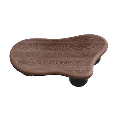 40" Modern Cloud Shaped Coffee Table with 3 Ball Legs