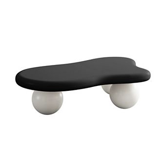 40" Modern Cloud Shaped Coffee Table with 3 Ball Legs