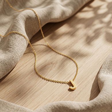18K Gold Personalized Tiny Initial Pendant Necklace