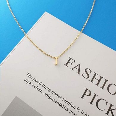 18K Gold Personalized Tiny Initial Pendant Necklace