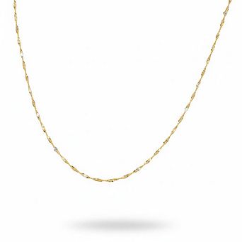 18K Gold Adjustable Dainty Minimalist Chain Necklace