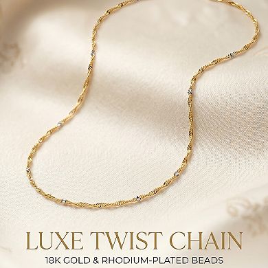 18K Gold Adjustable Dainty Minimalist Chain Necklace
