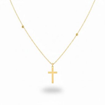 Dainty Gold Plated Layered Cross Choker Necklace
