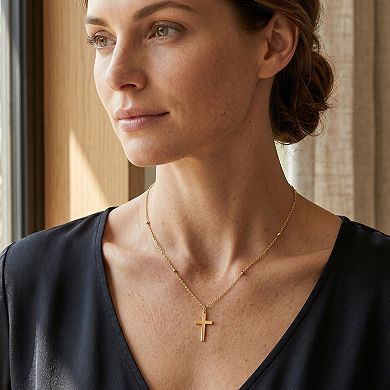 Dainty Gold Plated Layered Cross Choker Necklace