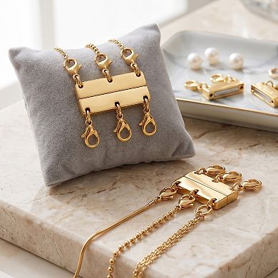 Gold Magnetic Layering Clasp for Necklaces