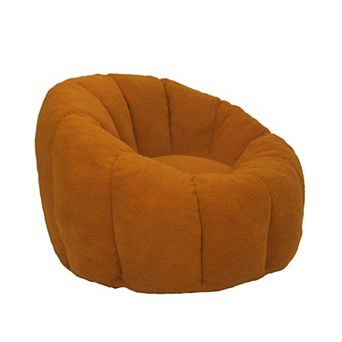 Tufted Memory Foam Bean Bag Chair - Cozy Lazy Sofa with Armrests for Living Room & Bedroom