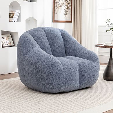 Tufted Memory Foam Bean Bag Chair - Soft Fluffy Lazy Sofa for Dorm & Living Room
