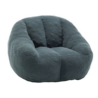 Tufted Memory Foam Bean Bag Chair - Soft Fluffy Lazy Sofa for Dorm & Living Room