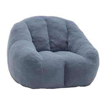 Tufted Memory Foam Bean Bag Chair - Soft Fluffy Lazy Sofa for Dorm & Living Room