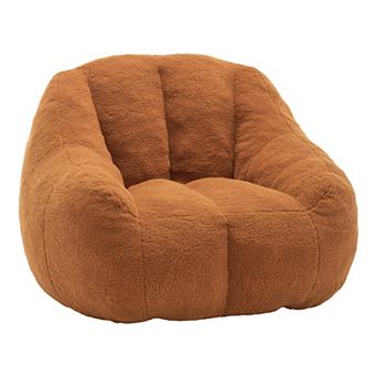 Tufted Memory Foam Bean Bag Chair - Soft Fluffy Lazy Sofa for Dorm & Living Room