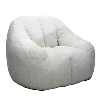 Tufted Memory Foam Bean Bag Chair - Soft Fluffy Lazy Sofa for Dorm & Living Room