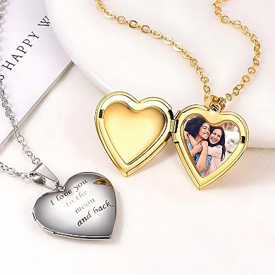 Heart Locket Necklace for Holding Pictures
