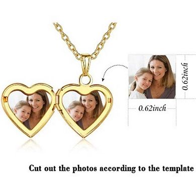 Heart Locket Necklace for Holding Pictures