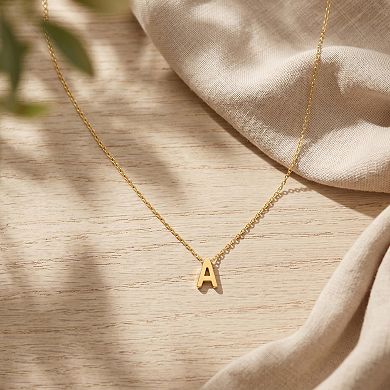 Dainty Initial "A" Letter Pendant Necklace