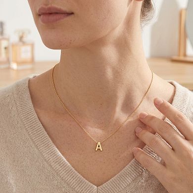 Dainty Initial "A" Letter Pendant Necklace