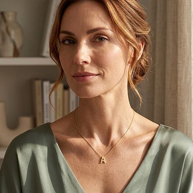 Dainty Initial "A" Letter Pendant Necklace