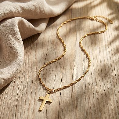 14K Gold Dainty Pearl Drop Pendant Necklace