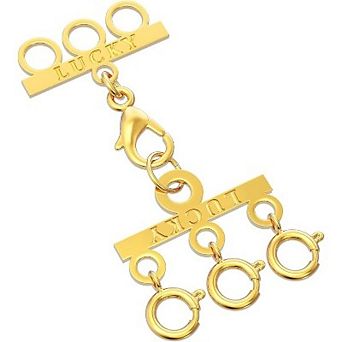 Gold Multi-Necklace Connector Clasp for Layering