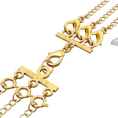 Gold Multi-Necklace Connector Clasp for Layering